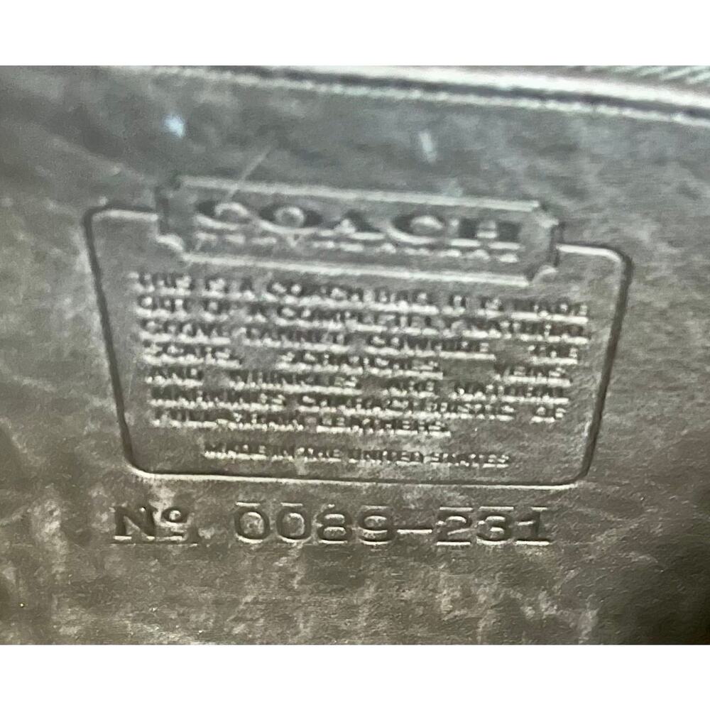 Vintage Coach Court Bag Black Leather Turnlock Crossbody USA Made Style 0069 - Picture 11 of 13